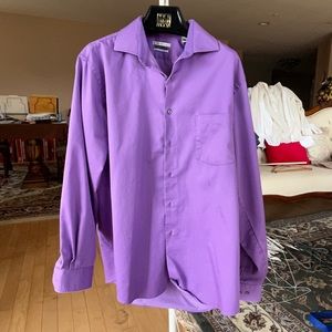 Purple long sleeve button up shirt